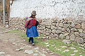 Peru, Chinchero, traditional houses built on Inca stones